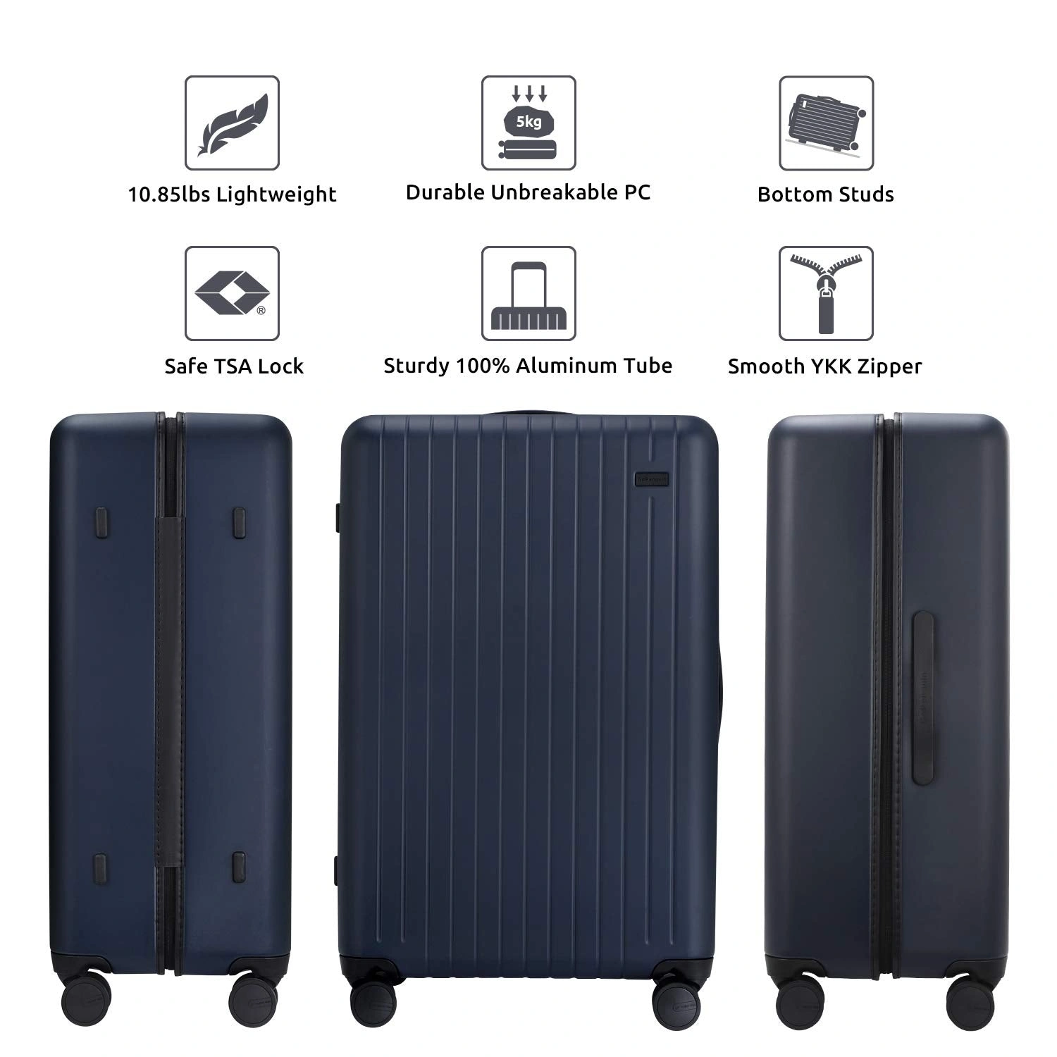 Cruise Ready Spinner Suitcase 24 26 Inch Sky Blue Travel Easy